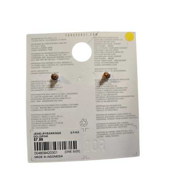 Forever21 Cherry Heart-Shaped Drop Earrings with Leaf Detail - Picture 2 of 2